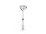 Radiant Cut Diamond Solitaire Engagement Ring in White gold with Prong Setting_14