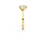 Radiant Cut Diamond Solitaire Engagement Ring in Yellow gold with Prong Setting_14
