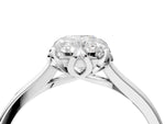 Radiant Cut Diamond Solitaire Ring in White gold with Flower Prong Setting_10