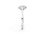 Radiant Cut Diamond Solitaire Ring in White gold with Flower Prong Setting_8
