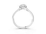 Radiant Cut Diamond Solitaire Ring in White gold with Flower Prong Setting_9