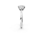 Radiant Cut Diamond Solitaire Ring in White gold with Prong Setting and Rounded Band_14
