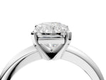 Radiant Cut Diamond Solitaire Ring in White gold with Prong Setting and Rounded Band_16