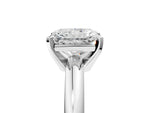 Radiant Cut Diamond Solitaire Ring in White gold with Prong Setting and Rounded Band_17