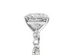 Radiant Cut Diamond Solitaire Ring in White gold with Shared Prong Marquise and Round Side Stones_17