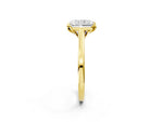 Radiant Cut Diamond Solitaire Ring in Yellow gold with Flower Prong Setting_20