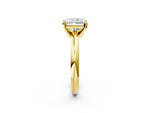 Radiant Cut Diamond Solitaire Ring in Yellow gold with Prong Setting and Rounded Band_14