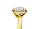 Radiant Cut Diamond Solitaire Ring in Yellow gold with Prong Setting and Rounded Band_17