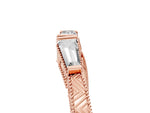 Rose gold Baguette Cut Channel Set Milgrain Band with V-Prong Setting_5
