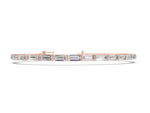 Rose gold Baguette Cut Diamond Bar Set Tennis Bracelet