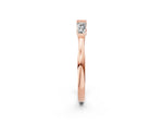 Rose gold Baguette Diamond Open Band with Bar Prong Setting_2