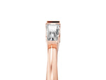 Rose gold Baguette Diamond Open Band with Bar Prong Setting_5