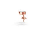 Rose gold Baguette and Princess Diamond Mosaic Abstract Stud Earrings_2