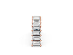 Rose gold Baguette cut diamond Half Eternity Band with Shared Prong Setting_2