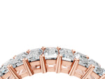 Rose gold Baguette cut diamond Half Eternity Band with Shared Prong Setting_4