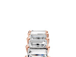 Rose gold Baguette cut diamond Half Eternity Band with Shared Prong Setting_5