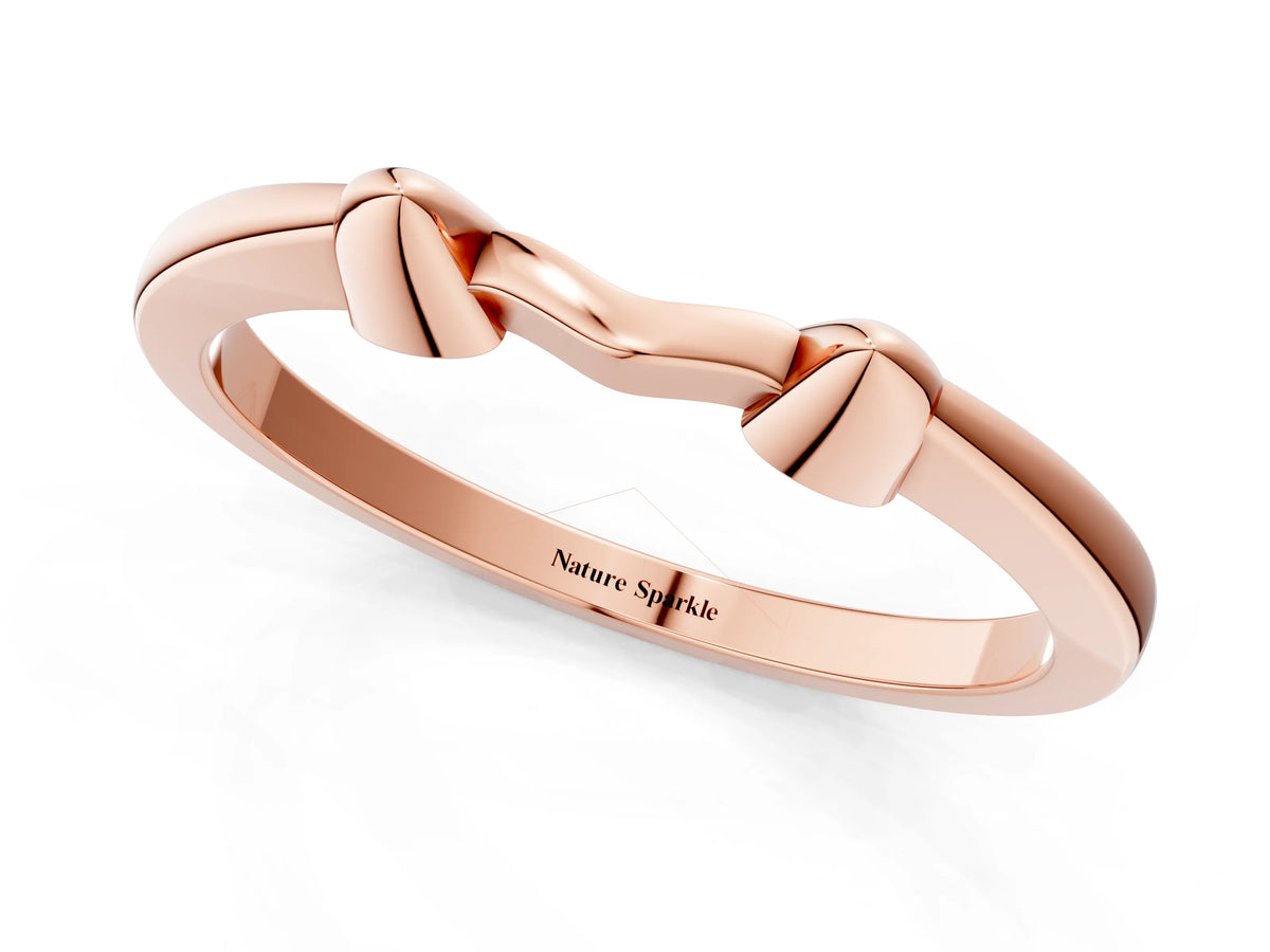 Rose gold Bamboo-Inspired Plain Metal Band_1