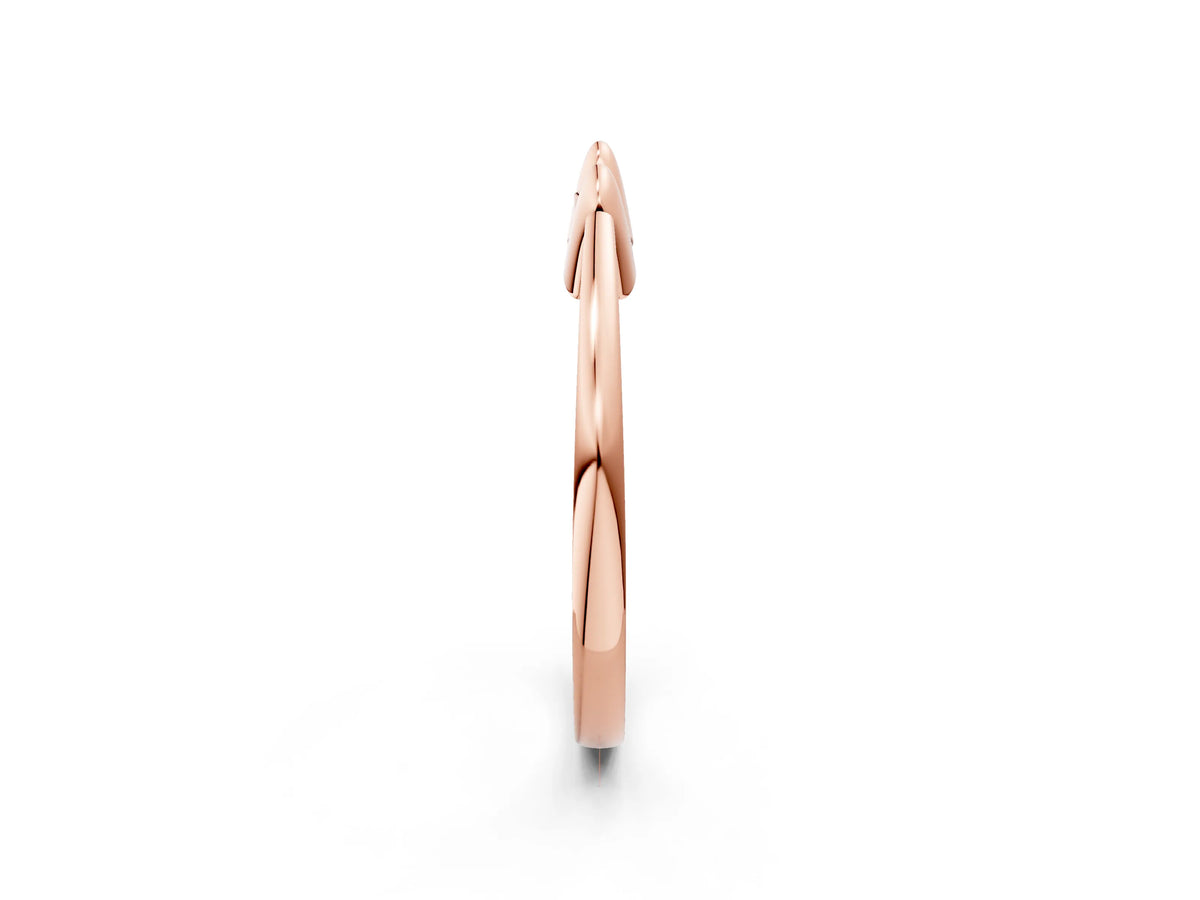 Rose gold Bamboo-Inspired Plain Metal Band_2