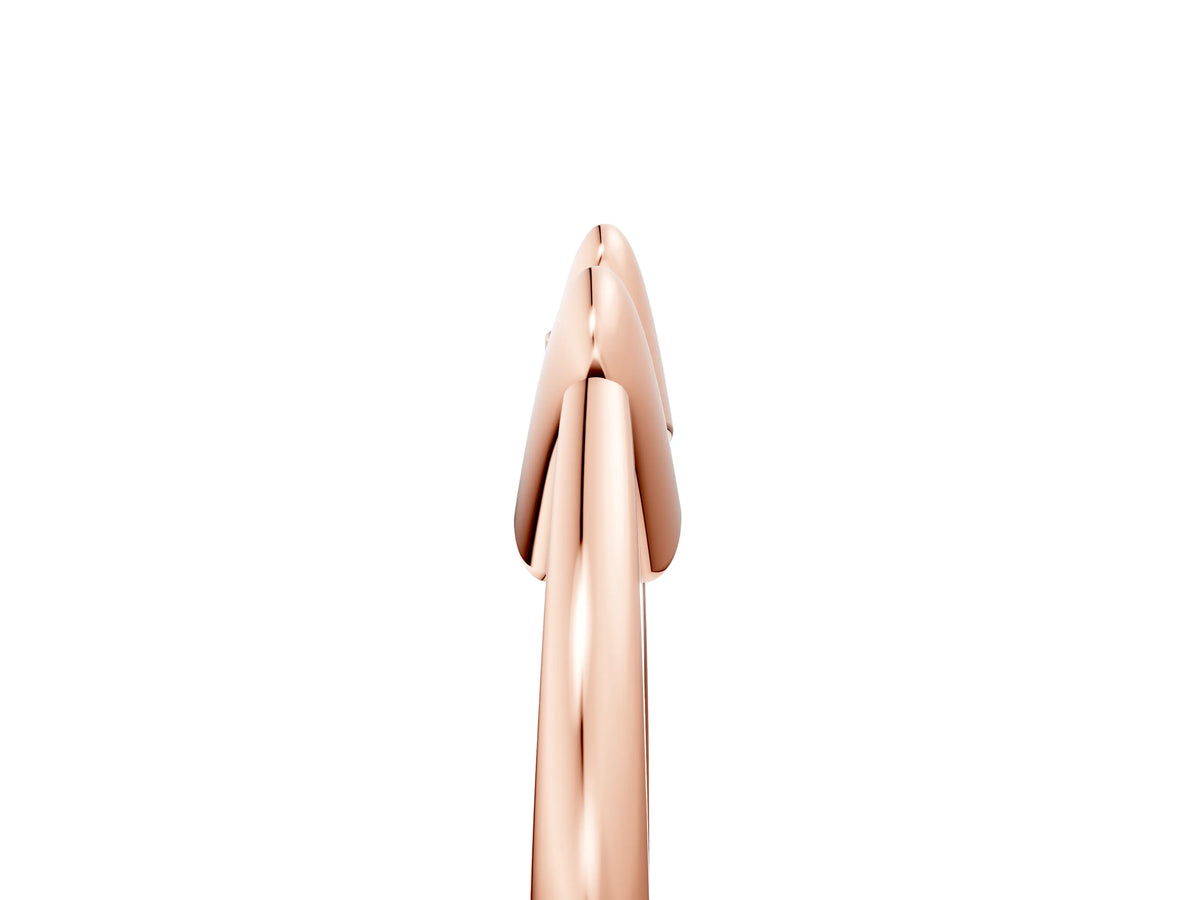 Rose gold Bamboo-Inspired Plain Metal Band_5