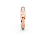 Rose gold Bar-Set Princess Cut Diamond Pavé Band_2