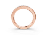 Rose gold Bar-Set Princess Cut Diamond Pavé Band_3