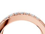 Rose gold Bar-Set Princess Cut Diamond Pavé Band_4