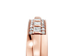 Rose gold Bar-Set Princess Cut Diamond Pavé Band_5