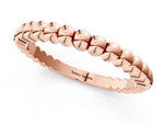 Rose gold Beaded Round Stone Eternity Band with Bezel Setting_1