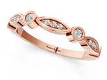 Rose gold Bezel Set Marquise and Round Diamond Contour Band_1