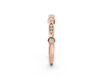 Rose gold Bezel Set Marquise and Round Diamond Contour Band_2