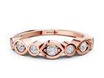 Rose gold Bezel Set Mixed Shape Diamond Eternity Band