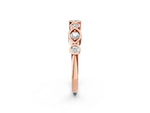 Rose gold Bezel Set Mixed Shape Diamond Eternity Band_2