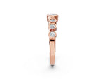Rose gold Bezel Set Oval Diamond Half Eternity Band_2