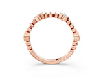 Rose gold Bezel Set Round Diamond Beaded Band_3