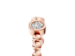 Rose gold Bezel Set Round Diamond Beaded Band_5