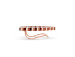 Rose gold Bezel-Set Round Diamond Climber Earrings_2