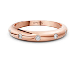 Rose gold Bezel Set Round Diamond Comfort Fit Band