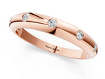 Rose gold Bezel Set Round Diamond Comfort Fit Band_1