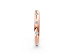 Rose gold Bezel Set Round Diamond Comfort Fit Band_2