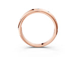 Rose gold Bezel Set Round Diamond Comfort Fit Band_3