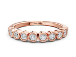 Rose gold Bezel Set Round Diamond Eternity Band