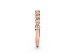 Rose gold Bezel Set Round Diamond Eternity Band_2