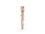 Rose gold Bezel Set Round Diamond Half Eternity Band_2