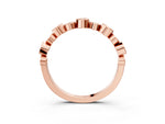 Rose gold Bezel Set Round Diamond Half Eternity Band_3