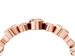 Rose gold Bezel Set Round Diamond Half Eternity Band_4