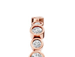 Rose gold Bezel Set Round Diamond Half Eternity Band_5