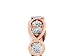 Rose gold Bezel Set Round Diamond Marquise Band_5