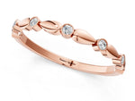 Rose gold Bezel-Set Round Diamond Marquise Eternity Band_1