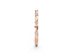 Rose gold Bezel-Set Round Diamond Marquise Eternity Band_2