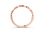 Rose gold Bezel-Set Round Diamond Marquise Eternity Band_3